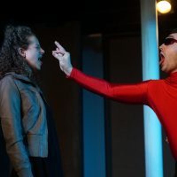 Shaina Schrooten (Annabelle) and Adam Zaininger (Sun) in Organic Theater’s production of Tiresias Was A Weatherman, directed by Josh Anderson, associate director Anna Gelman, May 31 – July 6, 2018. Photo by Anna Gelman. 6