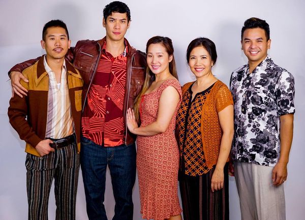 Cast: Lawrence Kao, Ben Levin, Katherine Ko, Emy Coligado, Shaun Tuazon - Vietgone San Diego Repertory Theatre - Photo by Daren Scott 1
