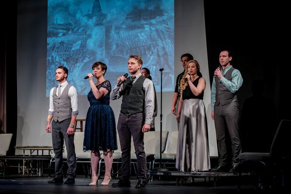 The Union and Confederate soldiers in Servant Stage Company's THE CIVIL WAR (Photo credit: Sheri Niven Photography). 3