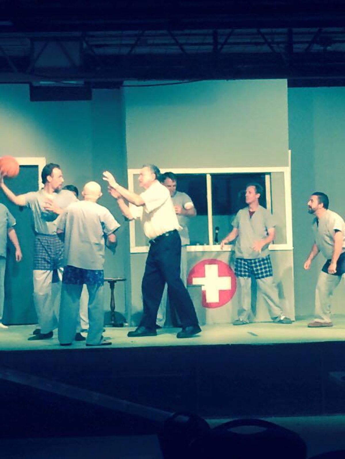 Stephen Cavanagh as Cheswick, John Tonkovich as Martini, Herb Barents as Aide Williams, Don Drife as Ruckley, Andrew McMechon as Dale Harding, and Kevin Feber as Scanlon.
Photo Credit: Chris Polhill Stephen Cavanagh as Cheswick, John Tonkovich as Martini, Herb Barents as Aide Williams, Don Drife as Ruckley, Andrew McMechon as Dale Harding, and Kevin Feber as Scanlon.
Photo Credit: Chris Polhill