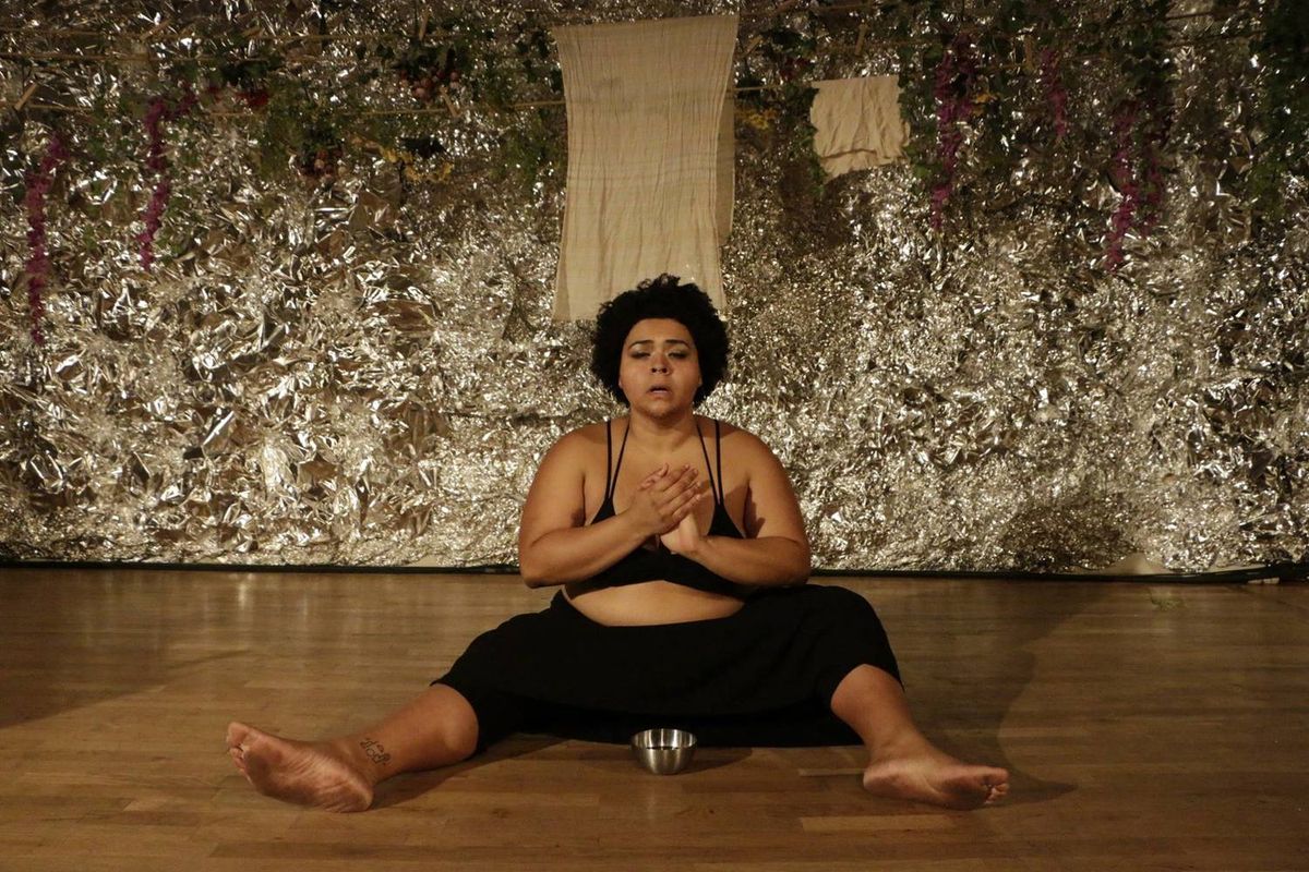 Cristina Pitter's "decolonizing my vagina" Photo: Julia Anrather Cristina Pitter's "decolonizing my vagina" Photo: Julia Anrather