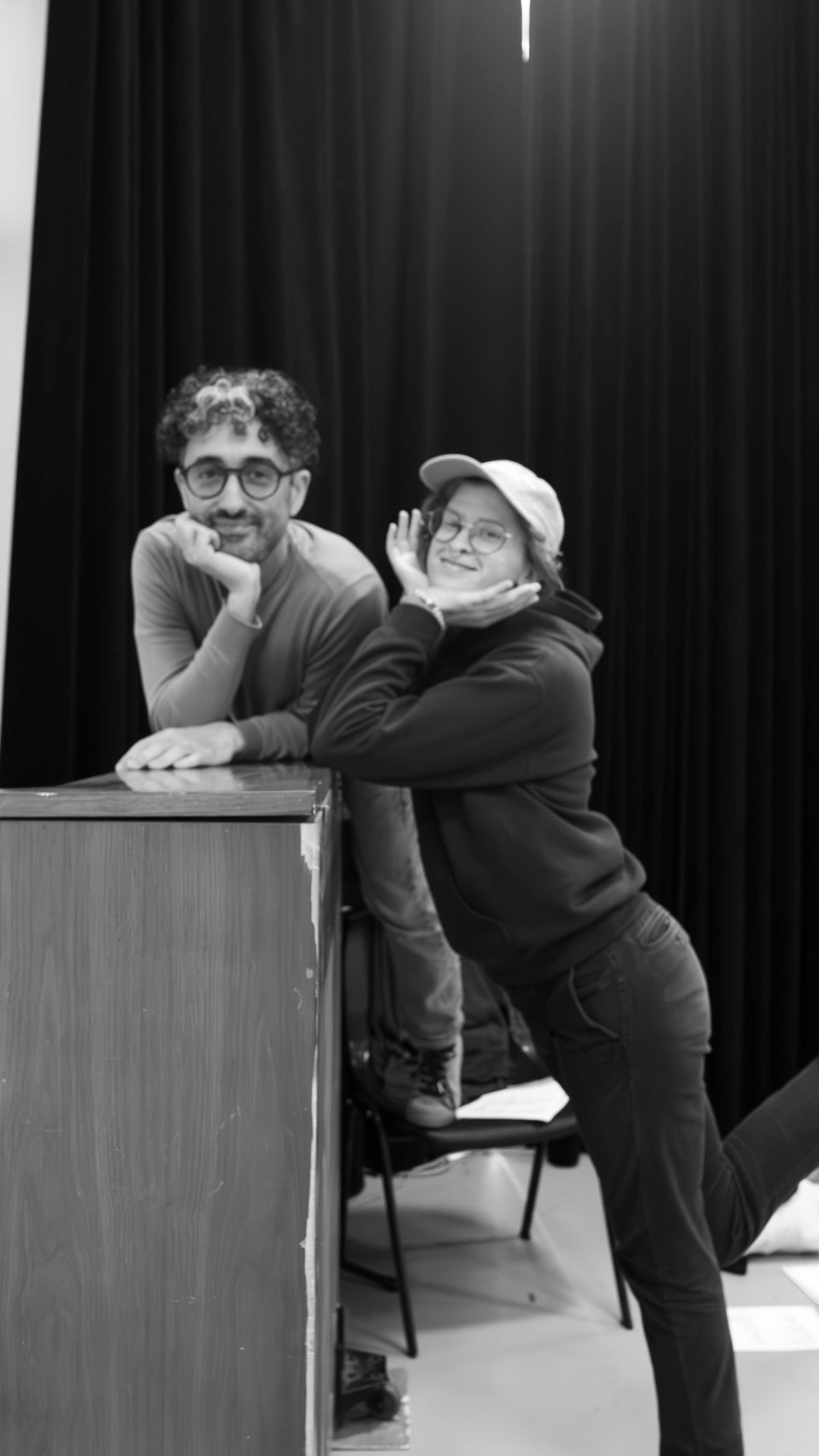 In rehearsals for CLEANSED by Sarah Kane, Ruben Ramires and Sarah Moessner. In rehearsals for CLEANSED by Sarah Kane, Ruben Ramires and Sarah Moessner.