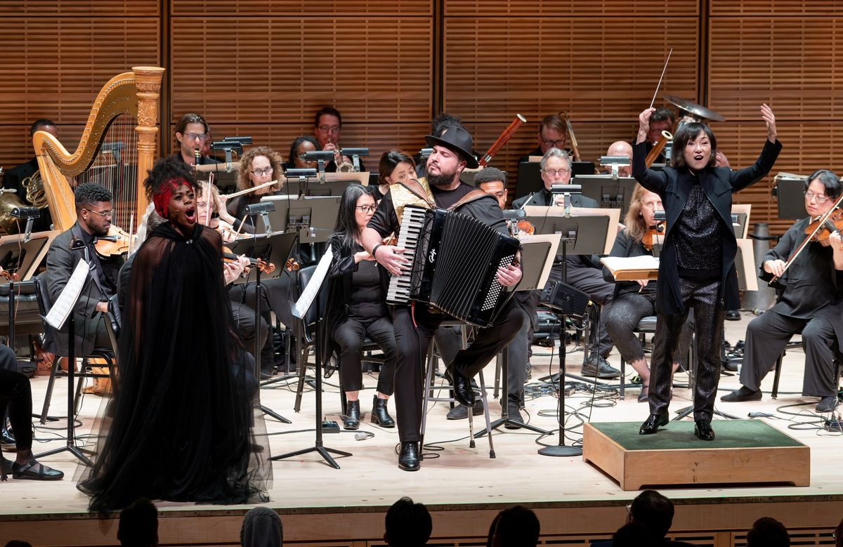 (L-R) The American Composers Orchestra - Edward W. Hardy, Chrystal E. Williams, Felipe Hostins, and Rei Hotoda, 2024.