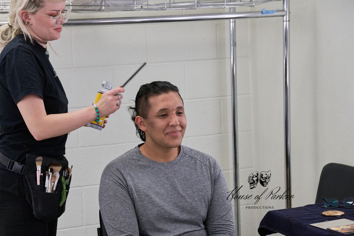 Daniel Jurado in hair and makeup as he prepares to step into the lead role of Miles in Miles of Grace.