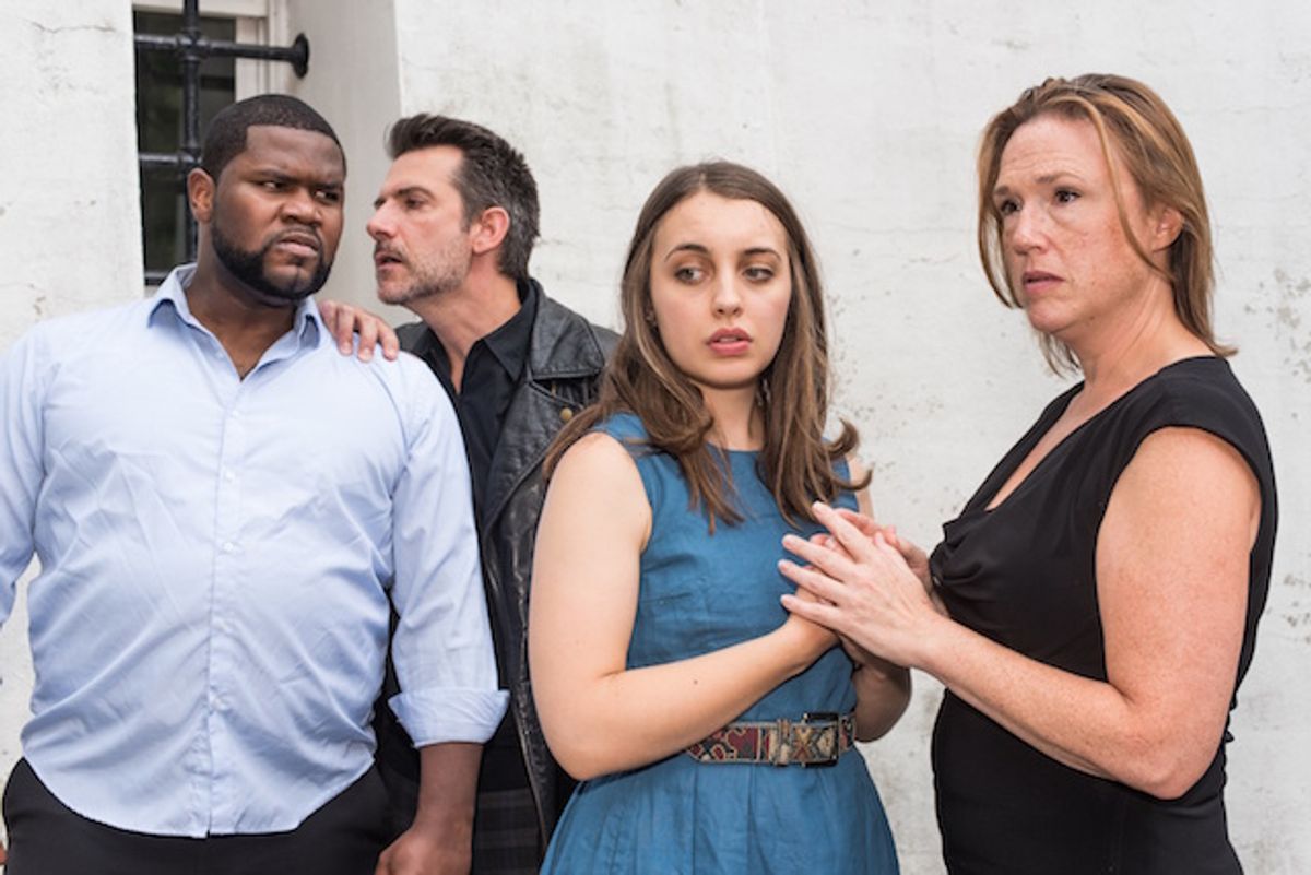 The cast features Resident Acting Company Members (RAC) Johnnie McQuarley* (Othello), Jennie Israel* (Emilia), and John Kuntz* (Iago). Rounding out the cast are Elle Borders (Bianca and Montana), Josephine Elwood (Desdemona), Thomas Grenon (Gratiano, Clown & Duke), Ross MacDonald* (Cassio), and Bari Robinson (Roderigo and Lodovico). The creative team includes Eric Levenson (Set Designer)**, Tyler Kinney (Costume Designer), Chris Brusberg (Lighting Designer), and David Reiffel (Sound Designer)**.
The cast features Resident Acting Company Members (RAC) Johnnie McQuarley* (Othello), Jennie Israel* (Emilia), and John Kuntz* (Iago). Rounding out the cast are Elle Borders (Bianca and Montana), Josephine Elwood (Desdemona), Thomas Grenon (Gratiano, Clown & Duke), Ross MacDonald* (Cassio), and Bari Robinson (Roderigo and Lodovico). The creative team includes Eric Levenson (Set Designer)**, Tyler Kinney (Costume Designer), Chris Brusberg (Lighting Designer), and David Reiffel (Sound Designer)**.
