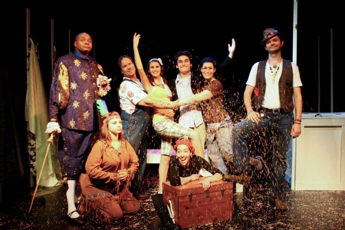 A FINE "FANTASTICKS" CAST!: Joined by the Entire Cast, veteran and award-winning stage actor and play director Darryl Maximilian Robinson ( standing far left ) made his Hollywood and Greater Los Angeles Area stage debut in the role of the old Shakespearean actor Henry Albertson in the 2010 Tribe Productions 50th Anniversary revival production of Tom Jones' and Harvey Schmidt's classic, romantic musical "The Fantasticks" during the first-ever Hollywood Fringe Festival at The Complex Theatre of Los Angeles. A FINE "FANTASTICKS" CAST!: Joined by the Entire Cast, veteran and award-winning stage actor and play director Darryl Maximilian Robinson ( standing far left ) made his Hollywood and Greater Los Angeles Area stage debut in the role of the old Shakespearean actor Henry Albertson in the 2010 Tribe Productions 50th Anniversary revival production of Tom Jones' and Harvey Schmidt's classic, romantic musical "The Fantasticks" during the first-ever Hollywood Fringe Festival at The Complex Theatre of Los Angeles.