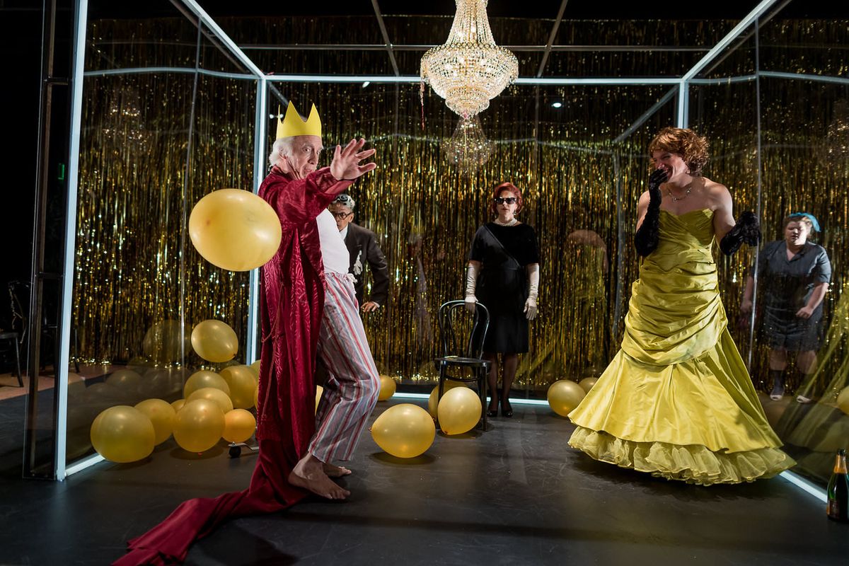 Pictured: Queen Marie (Jesse Hinson*), King Berenger (Richard Snee), Queen Marguerite (Sarah Newhouse*) Photo by Nile Scott Shots. 