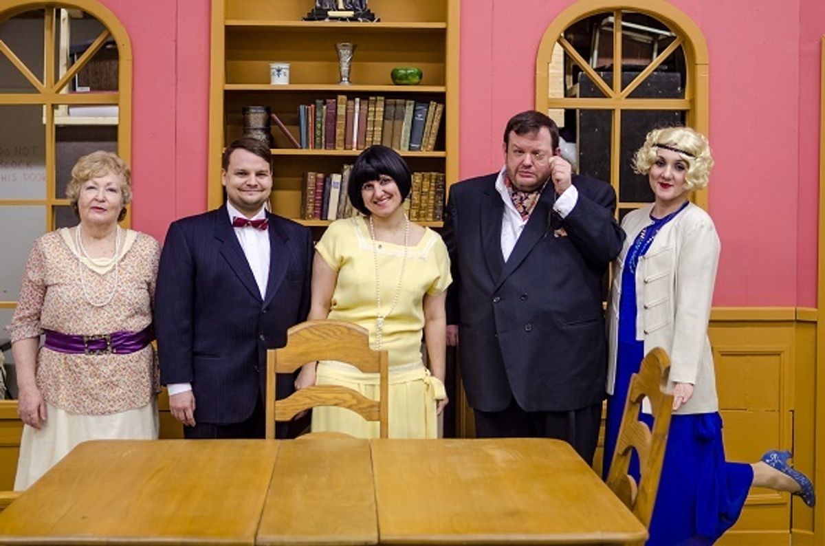 Cast of Tons of Money.  Photo credit Thomas Kowal.
