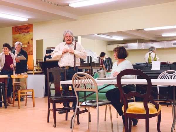 It looks like someone is frazzled- Mike and Phyllis Chapman, play characters that are soon to be discovered having a little affair when an unexpected guest arrives  3