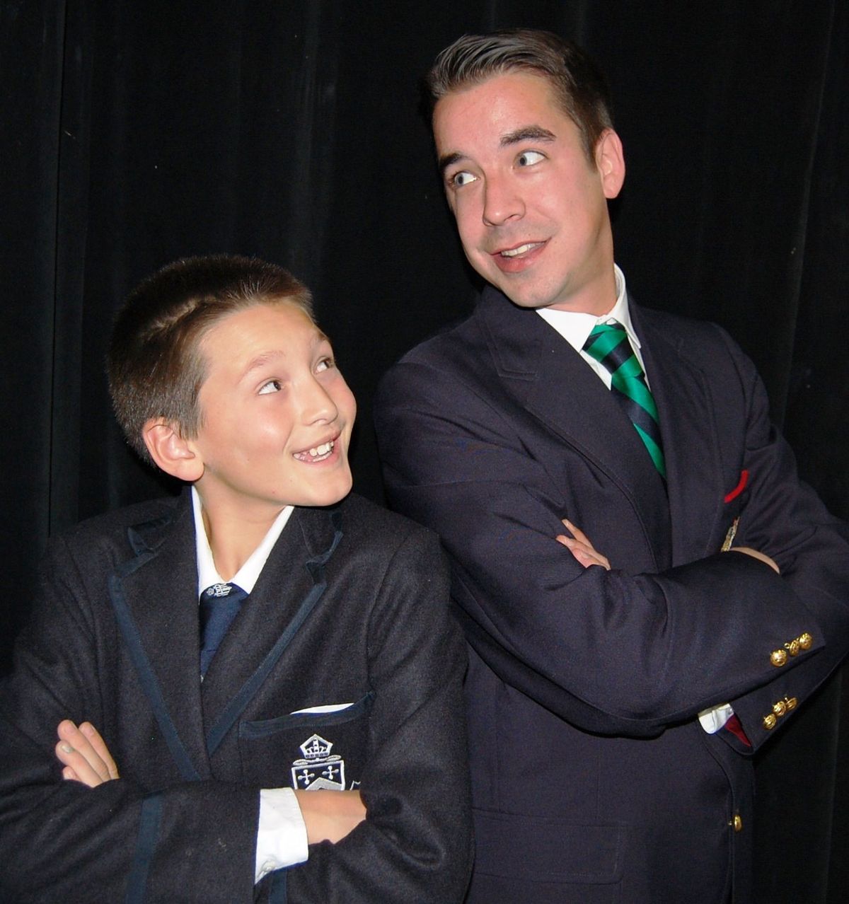 These two talented actors both portray Patrick Dennis in the Jerry Herman musical MAME. Left to Right: Jonas Annear as Young Patrick Dennis and Eric Rodman as Older Patrick Dennis. These two talented actors both portray Patrick Dennis in the Jerry Herman musical MAME. Left to Right: Jonas Annear as Young Patrick Dennis and Eric Rodman as Older Patrick Dennis.