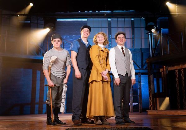 Calvert Hall Theatre's Production of Newsies Cast in Costume and ready for the show. Copyright Alex Brune 2019 1