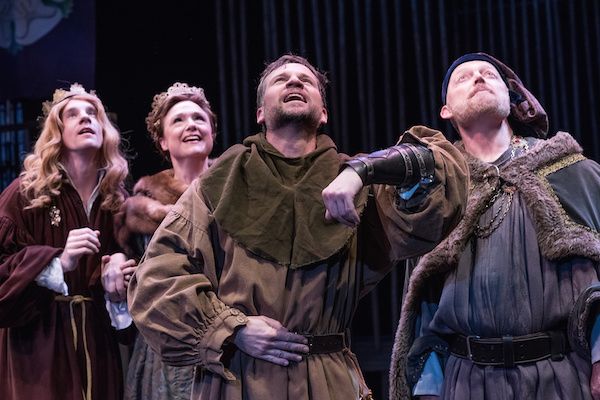 Actors’ Shakespeare Project King Henry VI, Part 2, directed by Tina Packer, King Henry (Jesse Hinson), Queen Margaret (Jennie Israel), Duke of Somerset (Ross MacDonald), Duke of Gloucester (Allyn Burrows). In Boston thru June 7 at The Modern Theatre at Suffolk University. For more tickets and information visit, actorsshakespeareproject.org Photo by Stratton McCrady Photography
1