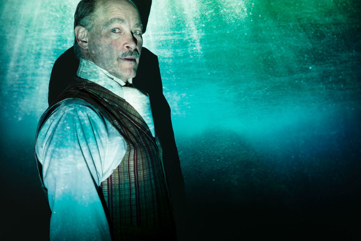 Peter Josephson as Louis deRougemont in theatre KAPOW's Shipwrecked! An Entertainment, February 22 - March 2 at the Derry Opera House. .http://www.tkapow.com/. Photo by Matthew Lomanno. Peter Josephson as Louis deRougemont in theatre KAPOW's Shipwrecked! An Entertainment, February 22 - March 2 at the Derry Opera House. .http://www.tkapow.com/. Photo by Matthew Lomanno.