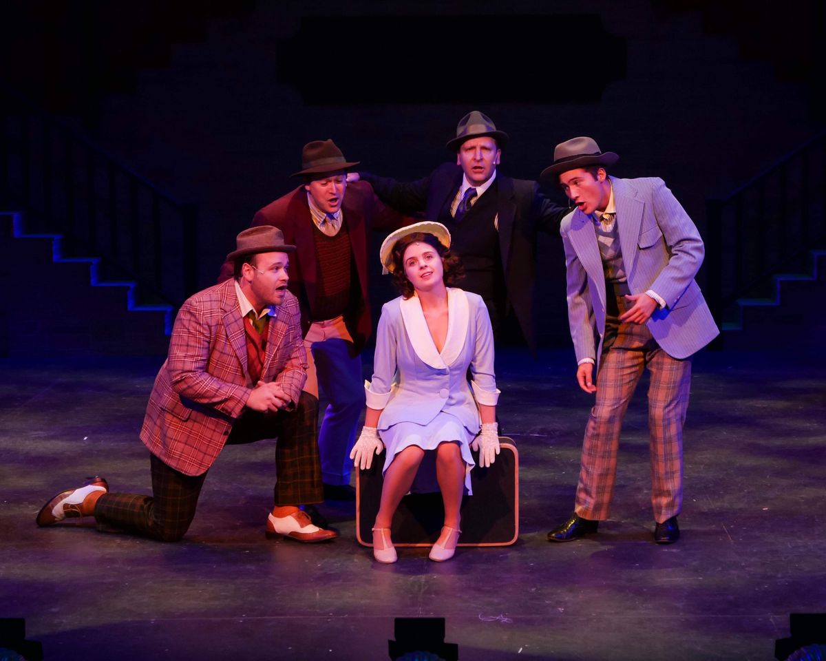 Gillian Mariner Gordon stars as Peggy Sawyer in 42nd Street, the inaugural production of The Umbrella Stage Company in its newly constructed mainstage theater in Concord, MA. Photo by Kai Chao.