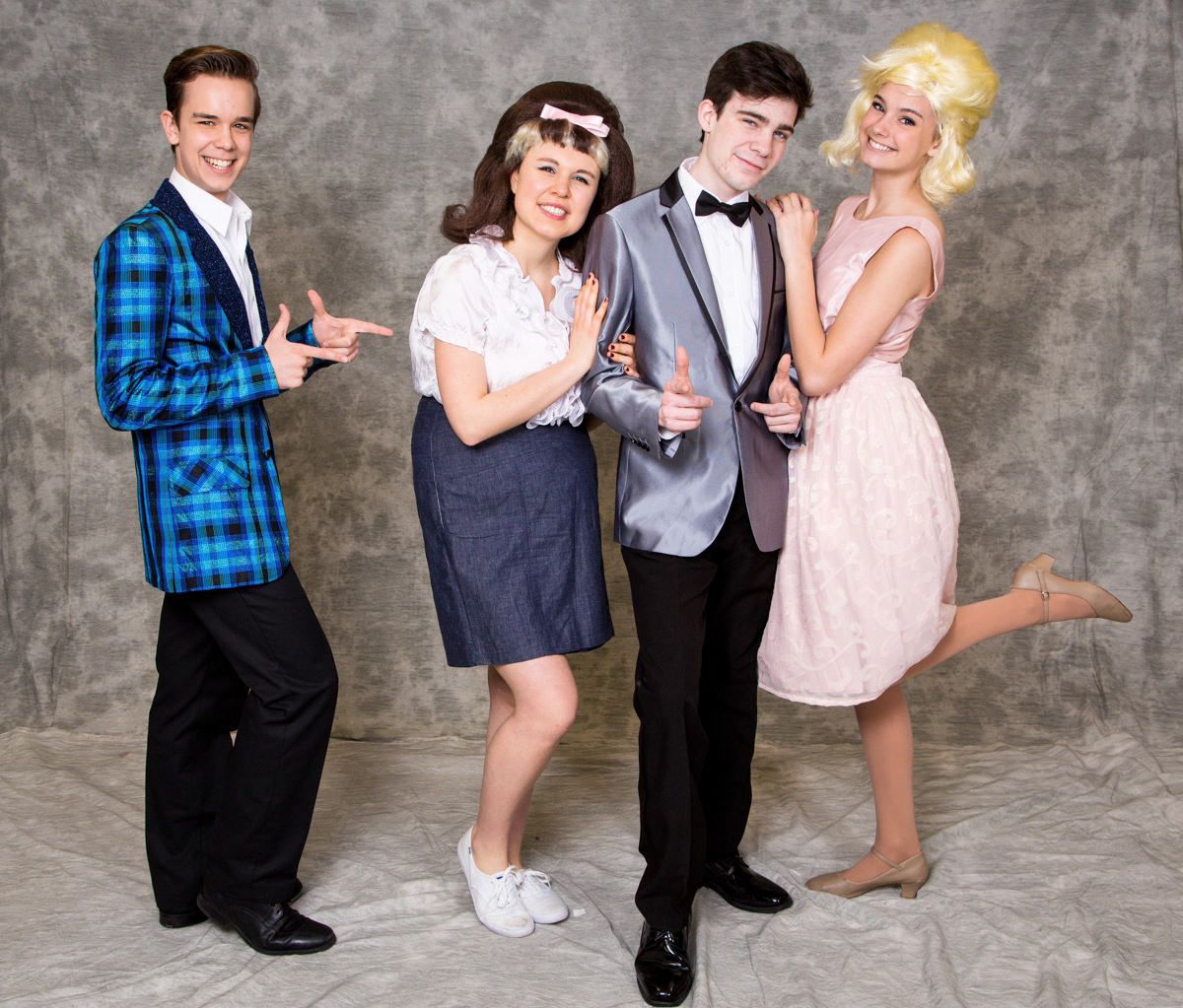 SKIT’s production of HAIRSPRAY features some of the “nicest kids in town” including (L-R): Jonah Lione, 16, of Clinton; Alyssa van Veldheuisen, 17, of Flemington; Avery Stoker, 18, of Clinton; and, Natalie Mehl, 16, of Lebanon Twp. Only four performances at Voorhees High School in Glen Gardner, NJ: Saturday, May 6 at 7:30pm; Sunday, May 7 at 2:00pm; Friday, May 12 at 7:30pm; and, Saturday, May 13 at 7:30pm. Tickets available at www.showkids.org SKIT’s production of HAIRSPRAY features some of the “nicest kids in town” including (L-R): Jonah Lione, 16, of Clinton; Alyssa van Veldheuisen, 17, of Flemington; Avery Stoker, 18, of Clinton; and, Natalie Mehl, 16, of Lebanon Twp. Only four performances at Voorhees High School in Glen Gardner, NJ: Saturday, May 6 at 7:30pm; Sunday, May 7 at 2:00pm; Friday, May 12 at 7:30pm; and, Saturday, May 13 at 7:30pm. Tickets available at www.showkids.org