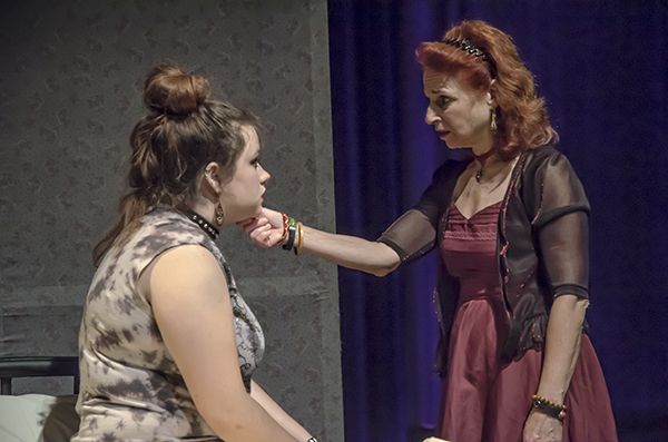 Bridget Smith as Abby and Linda Rabin Hammell as Theresa in 100 Saints You Should Know, November 3-20 at YMCA’s Marlene Boll Theatre. 4