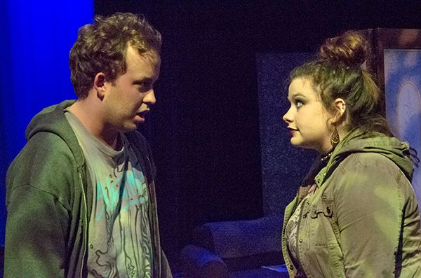 Christian Plonka as Garrett and Bridget Smith as Abby in 100 Saints You Should Know, November 3-20 at YMCA’s Marlene Boll Theatre. 9