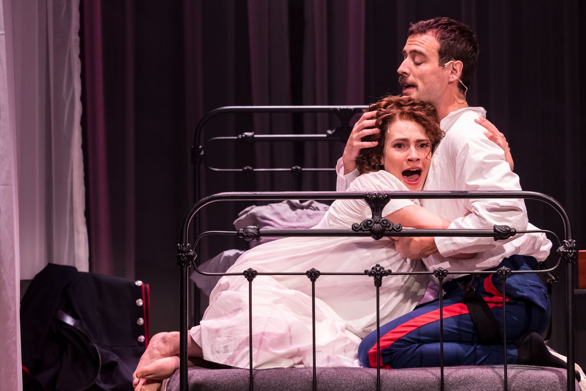  Isa Condo-Olvera (Clara), Dylan Frederick (Giorgio). Photo: Dan Norman. 