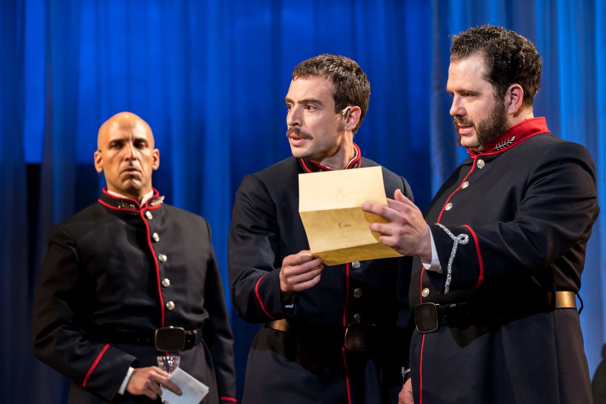 Rodolfo Nieto, Dylan Frederick (Giorgio), Eric Morris. Photo: Dan Norman.   