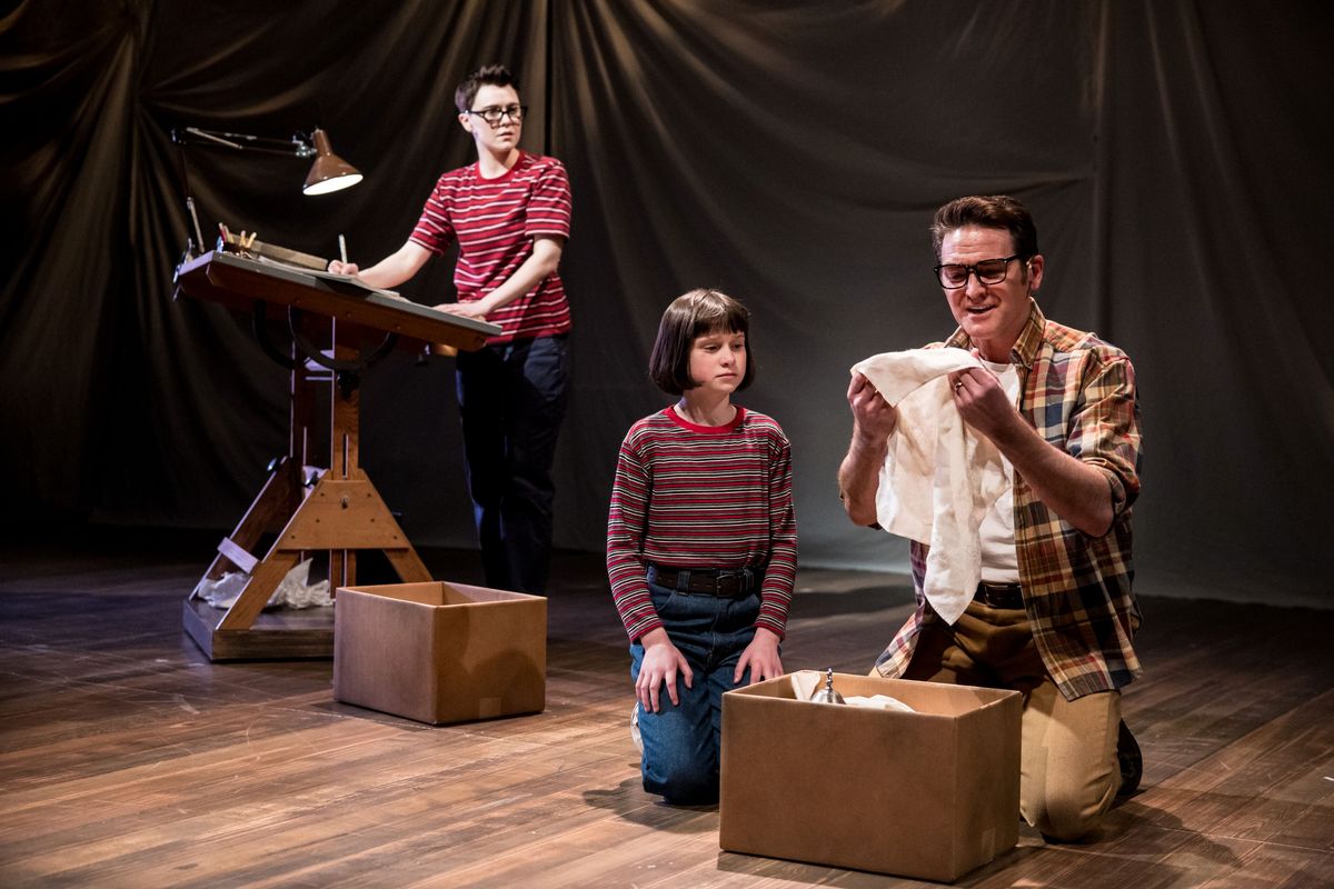 Sara Masterson (Alison), Eve Scharback (Small Alison) and Shad Hanley (Bruce). Photo: Dan Norman.