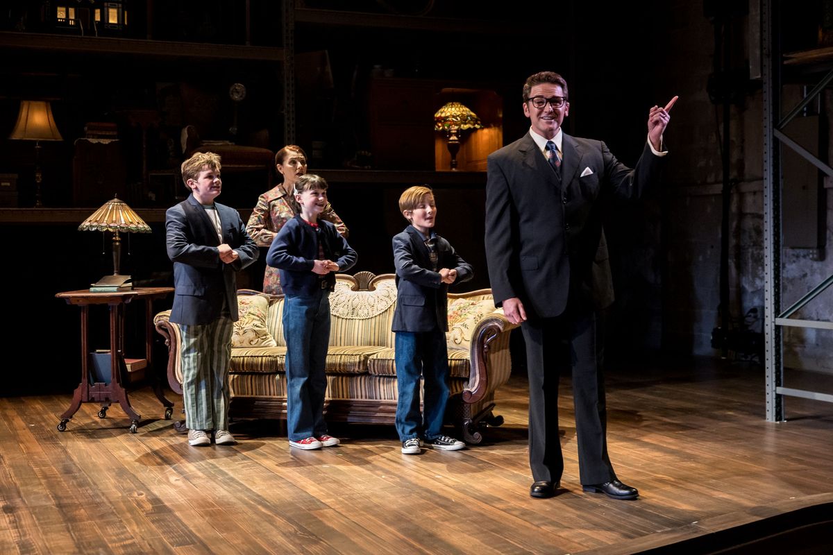 Truman Bednar (Christian), Ann Michels (Helen), Eve Scharback (Small Alison), Brock Heuring (John), Shad Hanley (Bruce). Photo: Dan Norman.  