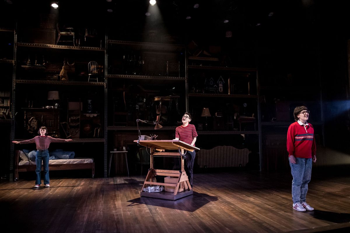 Eve Scharback (Small Alison), Sara Masterson (Alison), Monty Hays (Medium Alison). Photo: Dan Norman.    