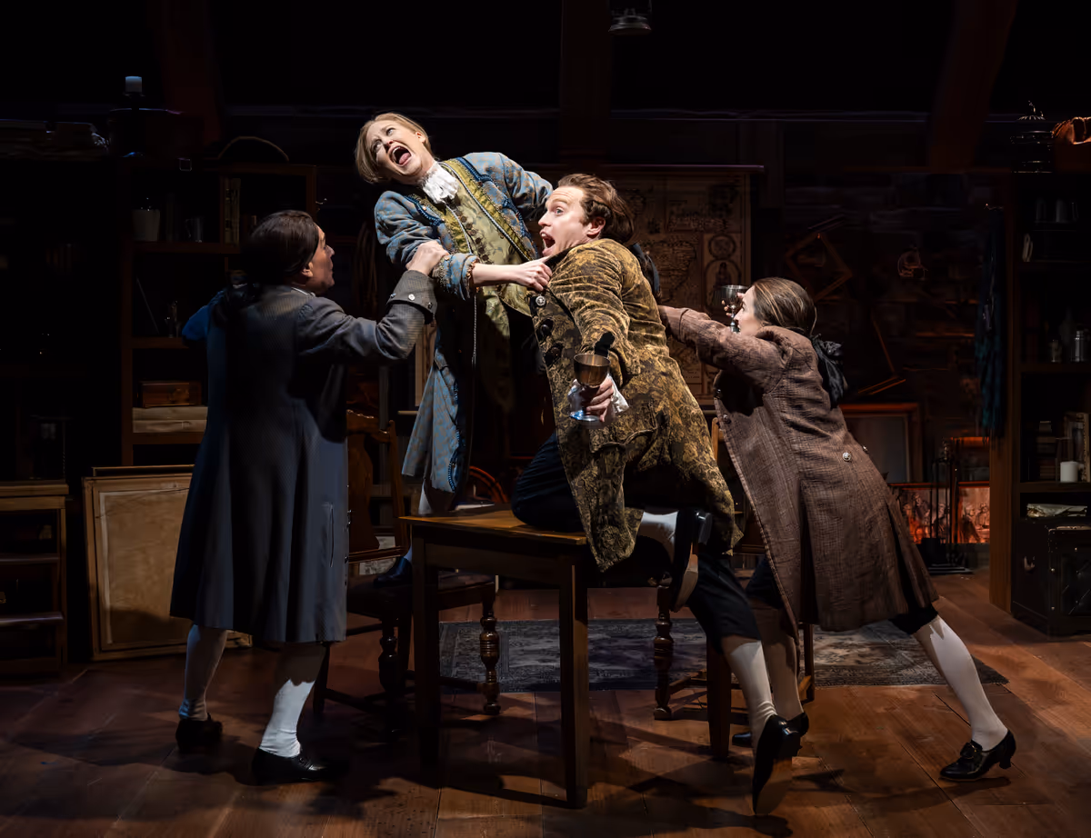 David Cecsarini, Heidi Armbruster, Josh Krause, Sarah Zapiain. Photo by Michael Brosilow.