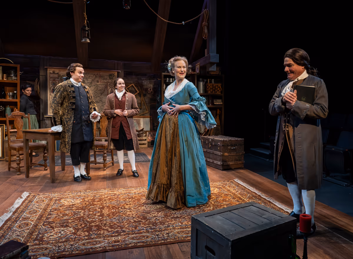 Josh Krause, Sarah Zapiain, Heidi Armbruster, David Cecsarini. Photo by Michael Brosilow.