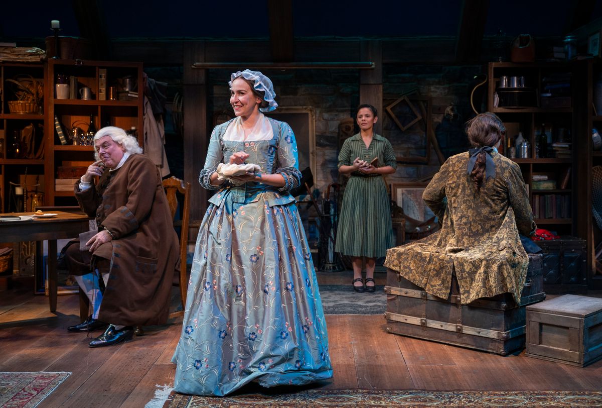 Brian Mani, Sarah Zapiain, Madeline Calais-King, Josh Krause. Photo by Michael Brosilow.