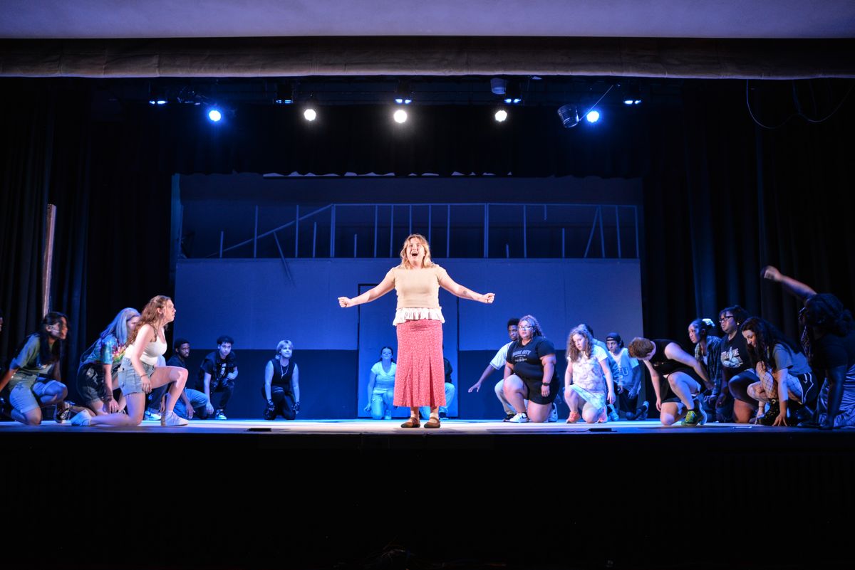 Emma McLaren as Carrie White in Carrie: The Musical singing Carrie