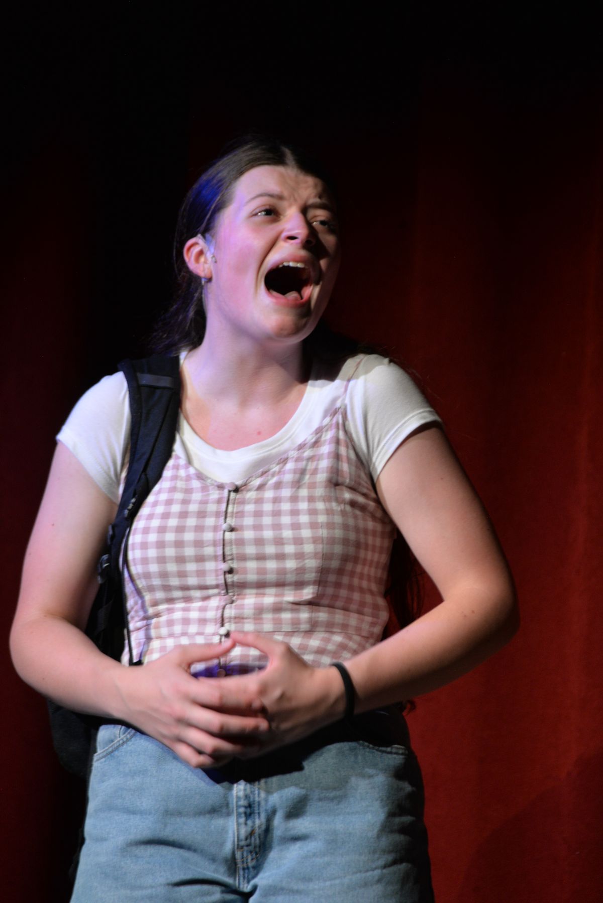 Emily Vandal as Sue Snell in Carrie: The Musical singing Once You See