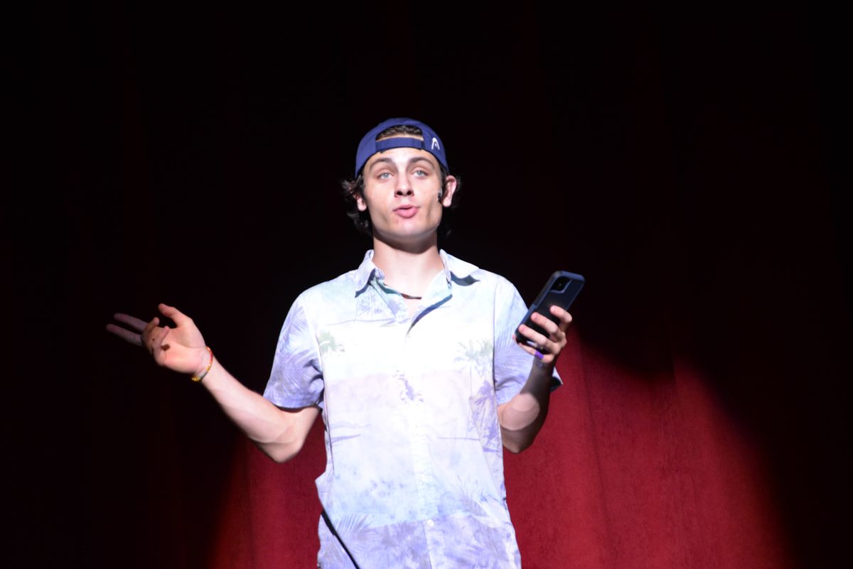 Ethan Pipicelli as Freddy in Carrie: The Musical