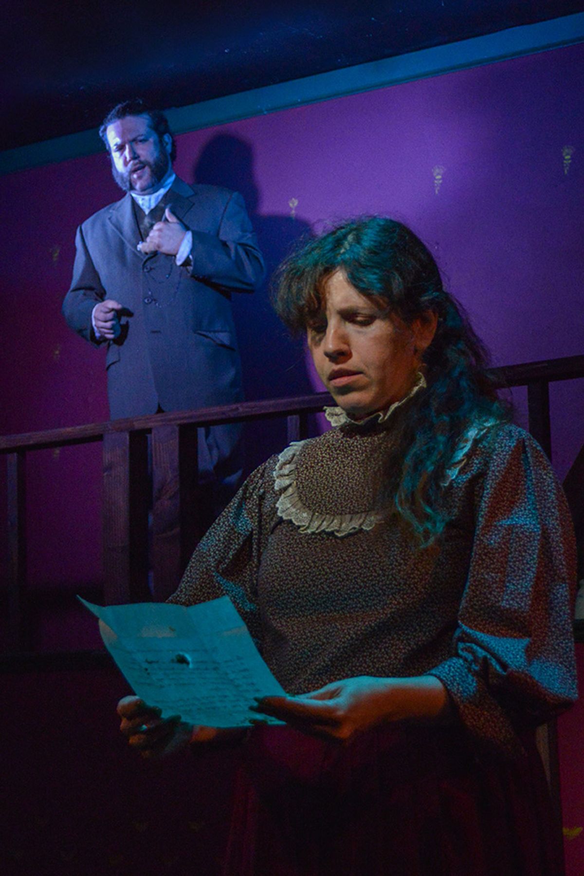 L to R: Rob Young and Jessica Neptune in Hat Box at The Garage Theatre    Photo: Diana Kaufmann    