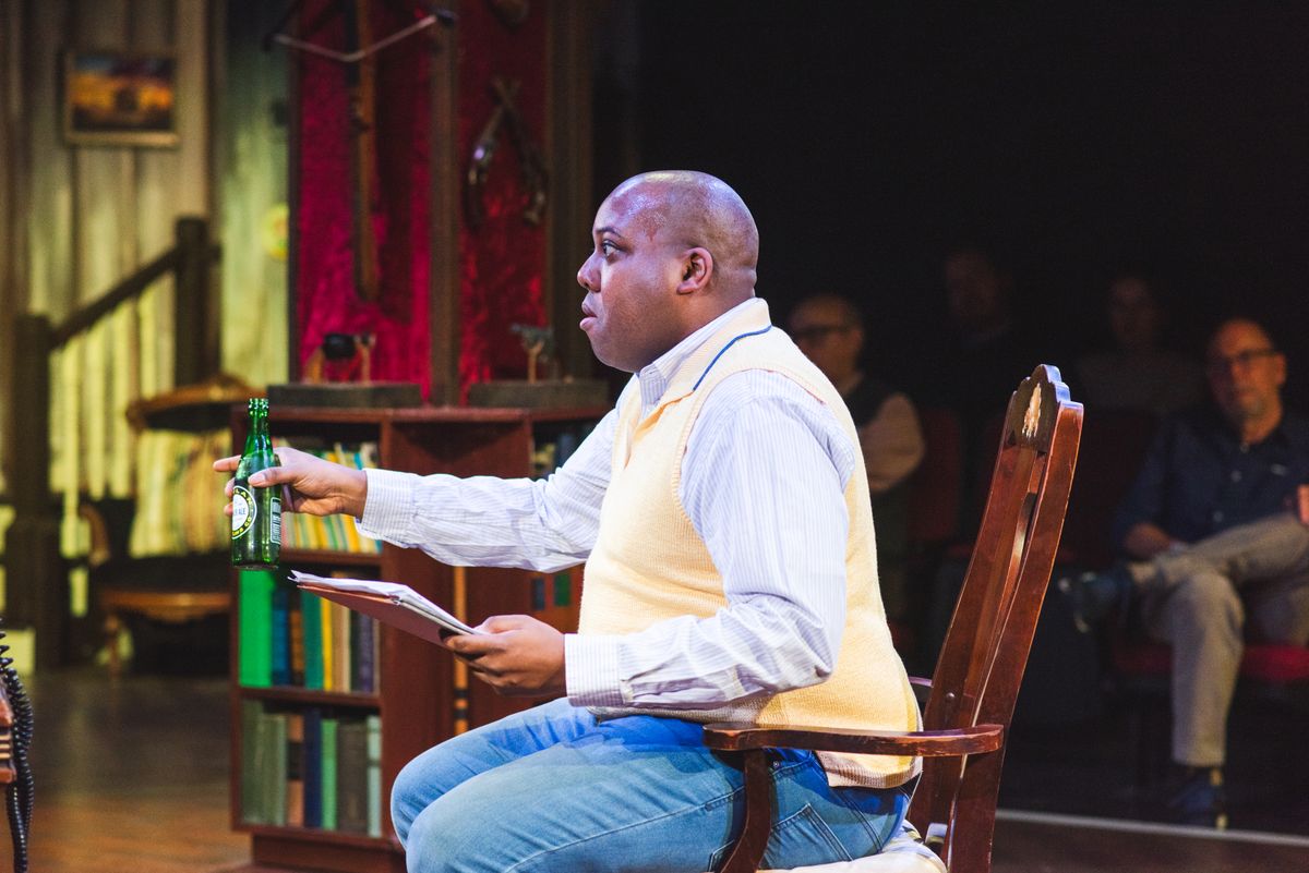 DeathTrap by Ira Levin at Spotlighters Theatre  directed by Stephen Foreman  with . . .   Syndey Bruhl ? Darren Mc Donnell  Myra Bruhl ? Aparna Sri  Clifford Anderson ? Pablo Akira Richter  Clifford A
