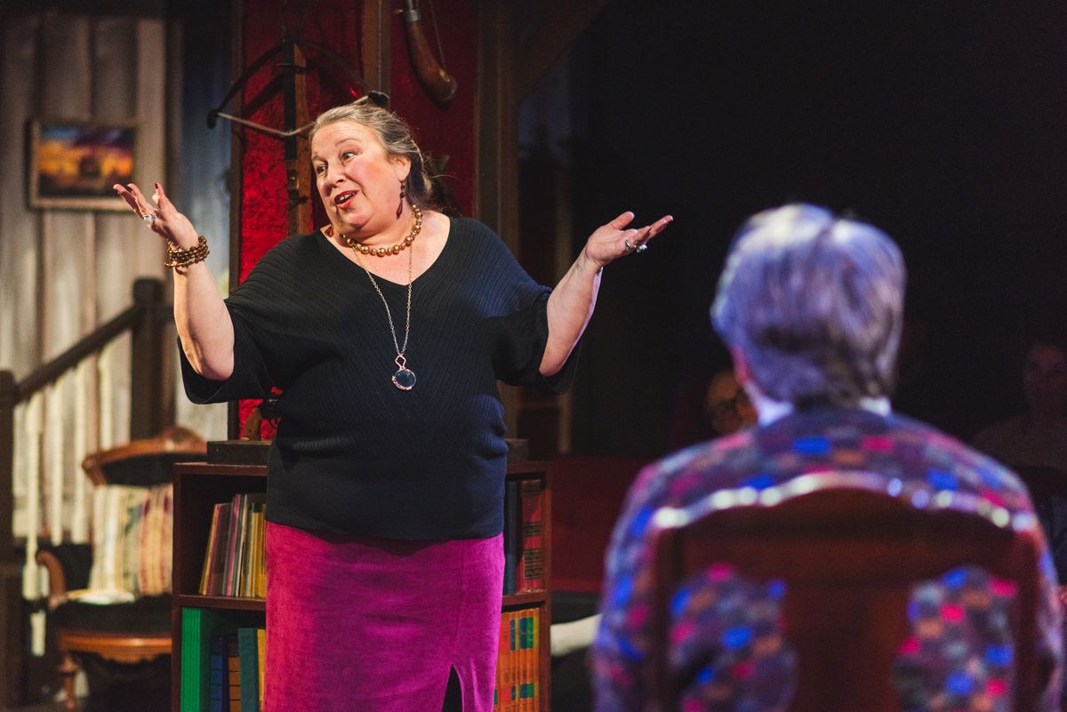 DeathTrap by Ira Levin at Spotlighters Theatre  directed by Stephen Foreman  with . . .   Syndey Bruhl ? Darren Mc Donnell  Myra Bruhl ? Aparna Sri  Clifford Anderson ? Pablo Akira Richter  Clifford A