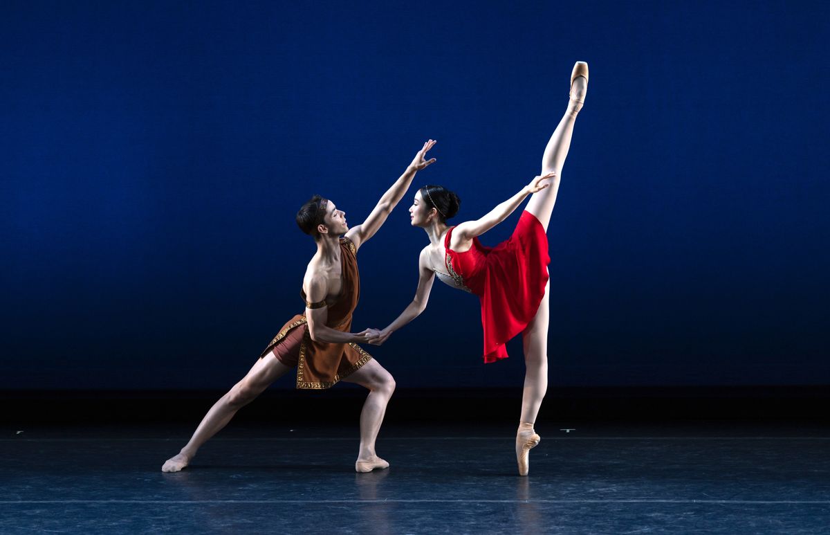 American Ballet Theatre (ABT) Studio Company, Diana and Acteon, featuring Kayke Carvalho and YeonSeo Choi. Photo by Rosalie O''Connor