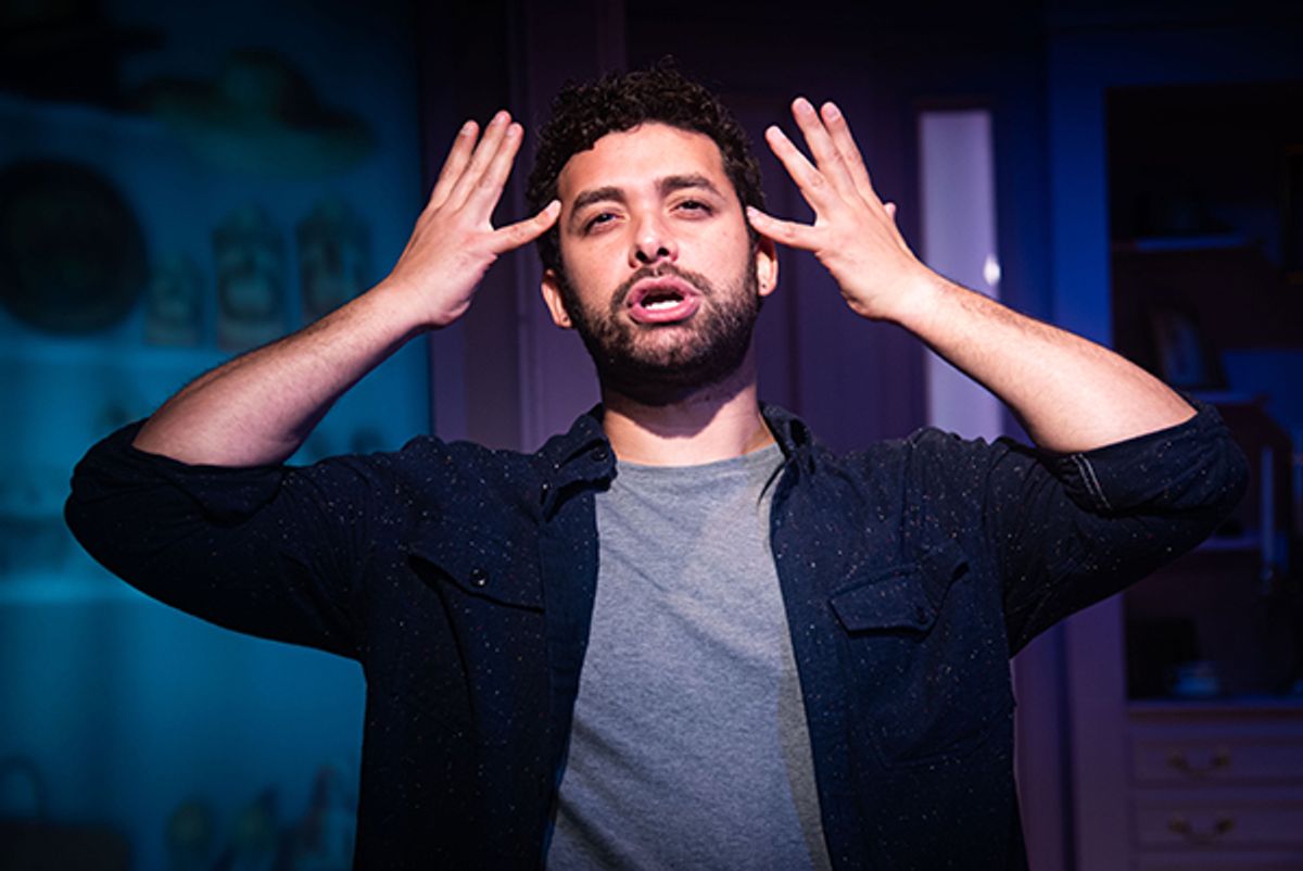 Mike Millan as "Alex More" in Jonathan Tolins' BUYER & CELLAR. Photo Credit: Matthew Brian Denman Photography.