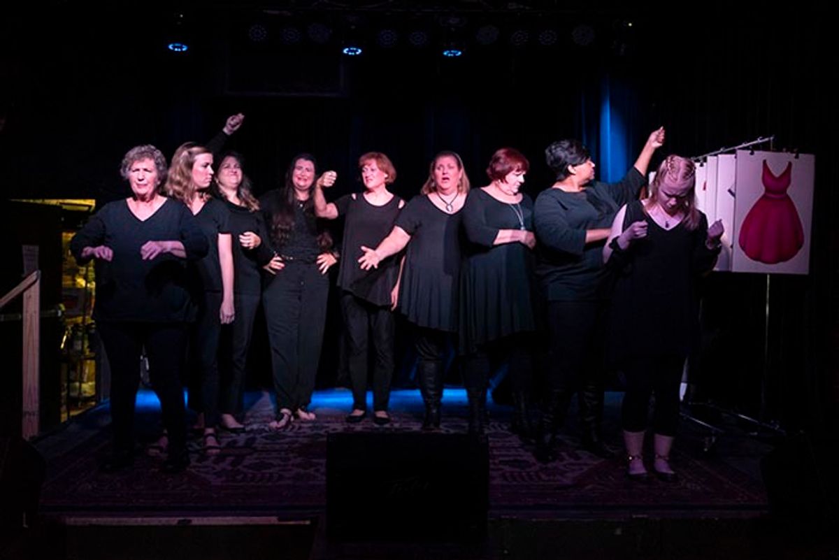 The cast of Theatre Tuscaloosa's production of "Love, Loss, and What I Wore," running Oct. 2-6 at Green Bar. Photo by P. Solorzano.