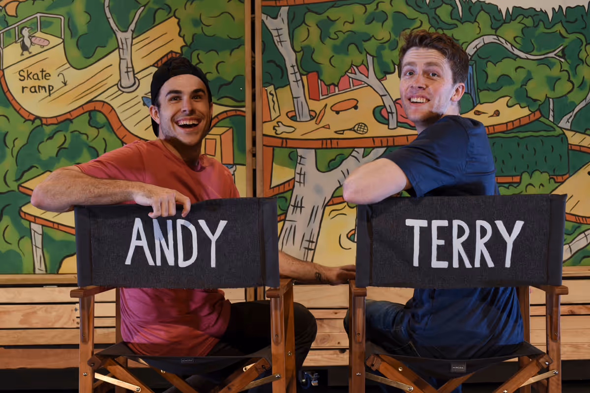 Samuel Welsh and Teale Howie in The 78-Storey Treehouse Photo Heidrun Lohr Samuel Welsh and Teale Howie in The 78-Storey Treehouse Photo Heidrun Lohr