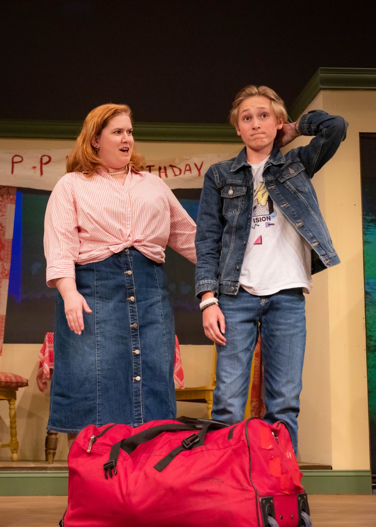 (left to right) Stacy-Lee Frome as Chelsea and Jack Hoyt as Billy (Photo Credit: Trish Haldin)