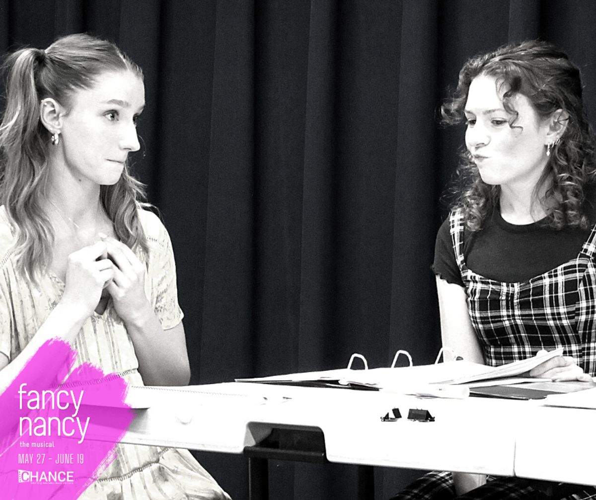 Alyssa Corella and Emily Abeles at their first readthru of "Fancy Nancy, The Musical" Set to run May 27 - June 19, 2022 at the Bette Aitken theater arts Center, this TYA musical adaptation of the wildly popular book series returns by popular demand. Alyssa Corella and Emily Abeles at their first readthru of "Fancy Nancy, The Musical" Set to run May 27 - June 19, 2022 at the Bette Aitken theater arts Center, this TYA musical adaptation of the wildly popular book series returns by popular demand.