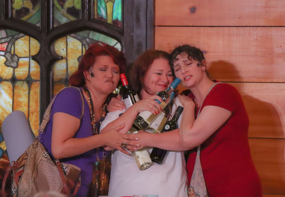 Victoria Kyoko, Melissa Penner, and Tamera Broczkowski in Winesday the Musical + Wine Tasting