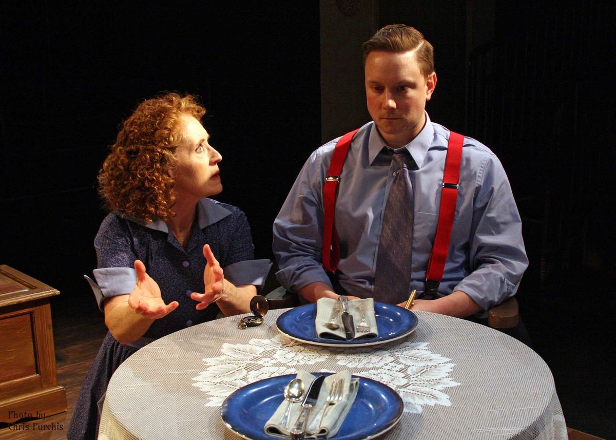 Kathy (Brenda Lane) and Quinn (Steve Wojtas) in the World Premiere of "To Quiet The Quiet" by Christy Hall at the Williamston Theatre. (Scenic Design by Lex van Bloomestein, Lighting Design by Dustin D. Miller, Costume Design by Holly Iler, Props Design by Michelle Raymond) Kathy (Brenda Lane) and Quinn (Steve Wojtas) in the World Premiere of "To Quiet The Quiet" by Christy Hall at the Williamston Theatre. (Scenic Design by Lex van Bloomestein, Lighting Design by Dustin D. Miller, Costume Design by Holly Iler, Props Design by Michelle Raymond)