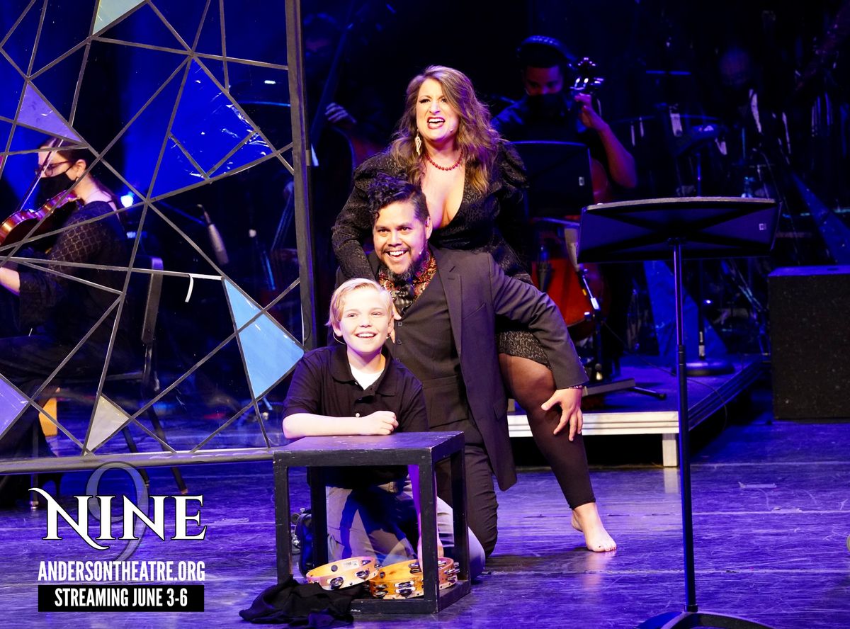 Jessica De Maria as Sarraghina, Juan Carlos Unzueta as Guidi, and Connor Jacobs as Little Guido. Photo by Terry Chandler. Jessica De Maria as Sarraghina, Juan Carlos Unzueta as Guidi, and Connor Jacobs as Little Guido. Photo by Terry Chandler.