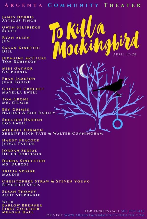 Calpurnia (Miki Gaynor); Atticus (James Norris); Scout (Gwen Selfridge; Jem (Ryan Allen) and Dill (Sagan Kinectic) (sitting) 2