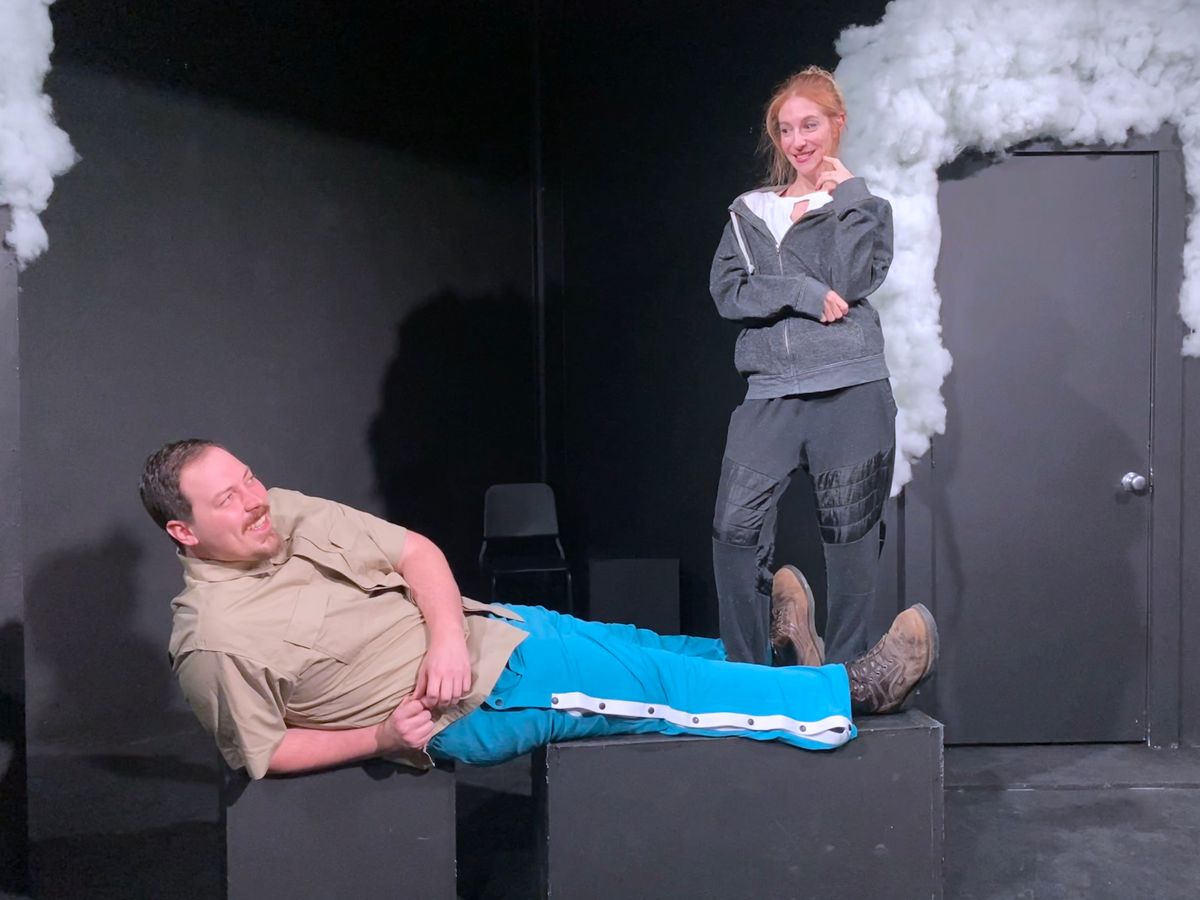 (L-R) Aaron Garrett and Adina Opalek as Emmett and Devin    