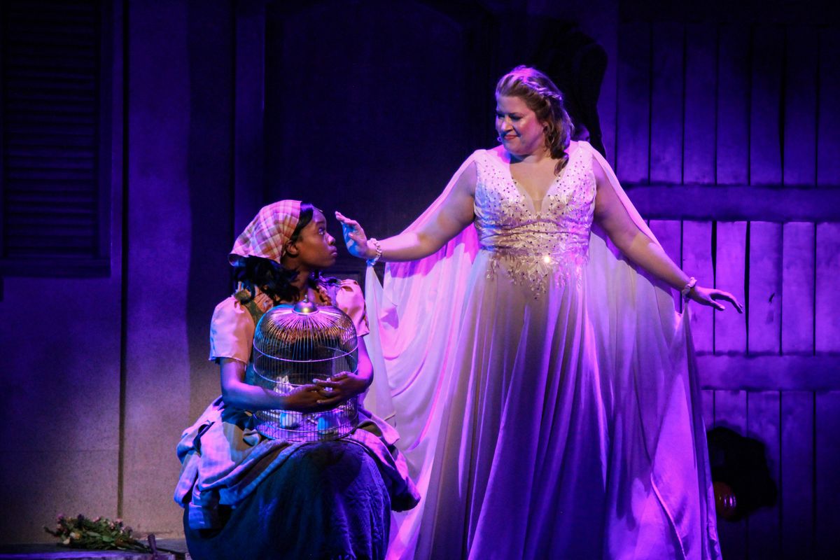 Rodgers + Hammerstein’s Cinderella, starring Jameelah Leaundra (sitting) as Cinderella and Megan Opalinski as Marie. Rodgers + Hammerstein’s Cinderella, starring Jameelah Leaundra (sitting) as Cinderella and Megan Opalinski as Marie.
