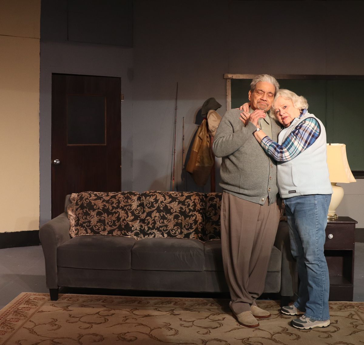 Frank DiSpigno as Norman Thayer Jr. and Sheila Sheffield as Ethel Thayer in "On Golden Pond" at Manes Studio Theatre