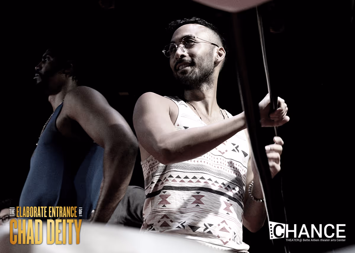 RJ Navarra Balde II steps into the wrestling ring for the first time during rehearsals for the OC premier of Kristoffer Diaz's Pulitzer Prize Finalist play, "The Elaborate Entrance of Chad Deity." Directed by Jeremy Aluma, this high-octane comedy-drama will play September 23 - October 23, 2022 at Chance Theater in Anaheim, CA. 