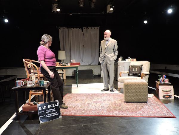 Marie Carriere Gleason as Maude Gutman and Thomas Gough as Lionel Percy in Bakersfield Mist (The Theatre Centre, 2017) Photo credit: David Eden 3